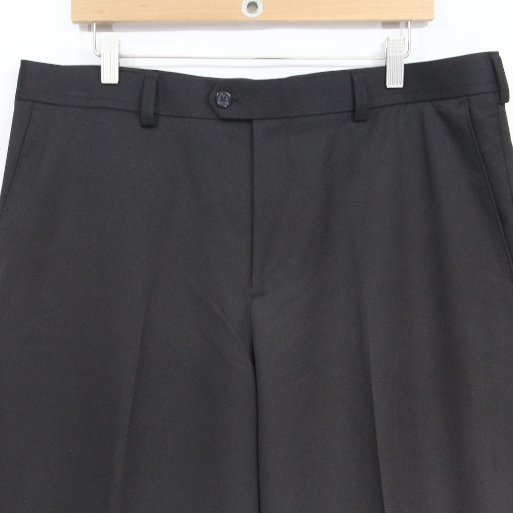 Izod Men Golf Pants 36 x 32 Flat Front Black Slacks - Picture 5 of 7